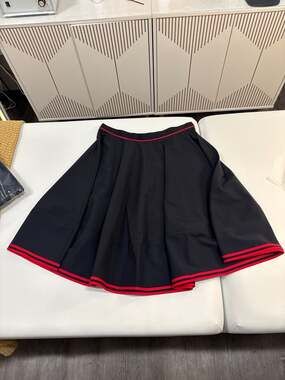Body by Victoria Black Flare Skirt with Red Trim Piping